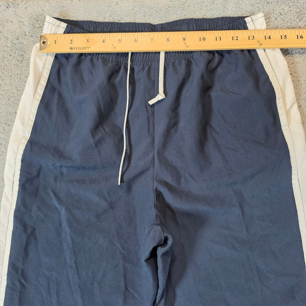 Nike Track Pants Mens Medium Navy Blue White Side Stripe Vintage Windbreaker Y2K - Picture 7 of 10